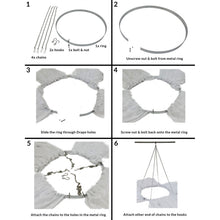 Load image into Gallery viewer, 4 Panel 20" Hoop Ceiling Draping Hardware Kit For Wedding Party Banquet Event - FREE Tool Kit