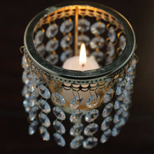 Load image into Gallery viewer, Elegant Metal Votive Tealight Crystal Candle Holder Wedding Centerpiece - Gold - 7.5"