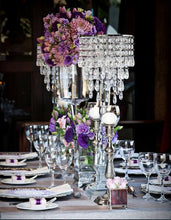 Load image into Gallery viewer, Stunning Metal Votive Tealight Crystal Candle Holder Wedding Centerpiece - 11.5"