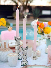Load image into Gallery viewer, 3" Gemcut Egyption Handcrafted Glass Crystal Votive Candlestick Holder With Gold Metal Stem Table Top Wedding Centerpiece - 1 PCS