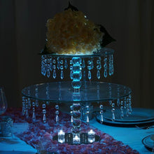 Load image into Gallery viewer, 16" Gemcut Egyption Handcrafted Round Glass Chandelier Crystal Wedding Cake Riser Stand - 1 PCS