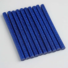 Load image into Gallery viewer, 10 pcs Royal Blue Glitter Hot Melt Glue Sticks For DIY Art Craft Sealing Repair Tool - 7mm x 4"