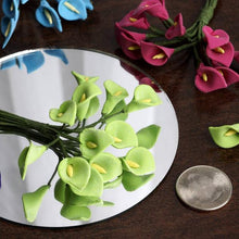 Load image into Gallery viewer, 72 Eco Friendly Handmade Sage Green Calla Lily Flowers For DIY Home Decor Craft Supplies