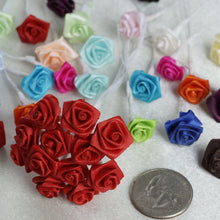 Load image into Gallery viewer, 144 Artificial White Satin Rose Bud DIY Craft Flower Applique Brooch