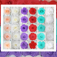 Load image into Gallery viewer, 24" Large Foam Rose Backdrop Wall Decor - White - 2 pcs