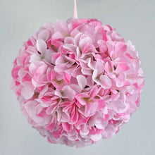 Load image into Gallery viewer, Hydrangea Kissing Ball Artificial Silk Flowers - Pink - 4 pack
