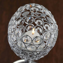 Load image into Gallery viewer, SET of 2 Crystal Beaded Candle Holder Goblet Votive Tealight Wedding Centerpiece  16" Tall

