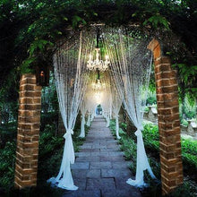 Load image into Gallery viewer, 12ft x 3ft Clear Diamond Strand Premium Acrylic Crystal Bead Curtain Backdrop Wedding Party Decor - Metal Rod Top
