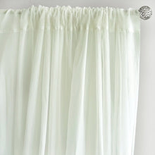 Load image into Gallery viewer, Set Of 2 Ivory Fire Retardant Sheer Organza Premium Curtain Panel Backdrops Window Treatment With Rod Pockets - 5FTx10FT
