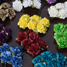 Load image into Gallery viewer, 72 Apple Green Paper Mini Carnation Flowers For DIY Corsage and Boutonniere Wedding Craft
