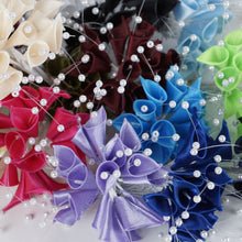 Load image into Gallery viewer, 72 Poly Black Calla Lily Bead Flowers With Pearl Spray For Wedding Home Craft Decor
