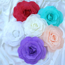 Load image into Gallery viewer, 12" Large Foam Rose Backdrop Wall Decor - Turquoise - 4 pcs
