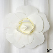 Load image into Gallery viewer, 8" Large Foam Rose Backdrop Wall Decor - Cream - 6 pcs
